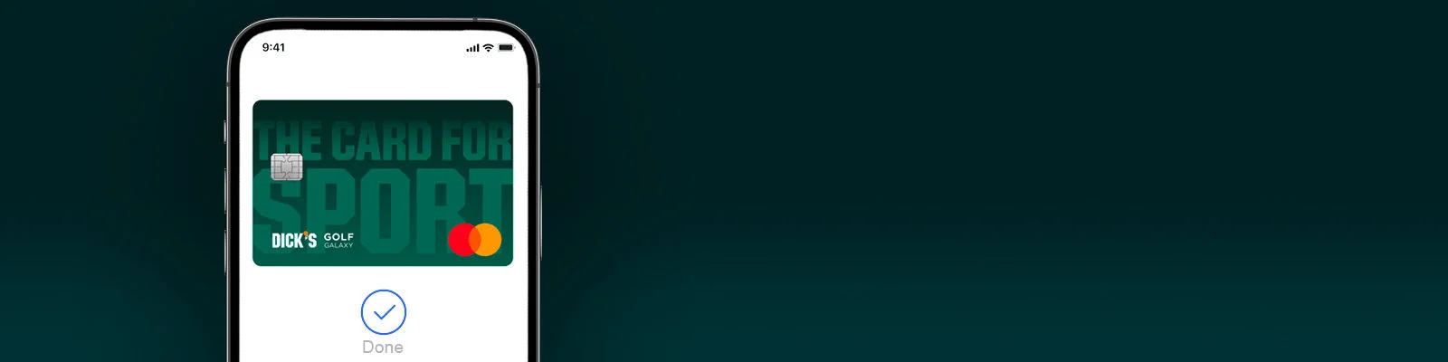 DICK'S Credit Card on mobile phone Digital Wallet.