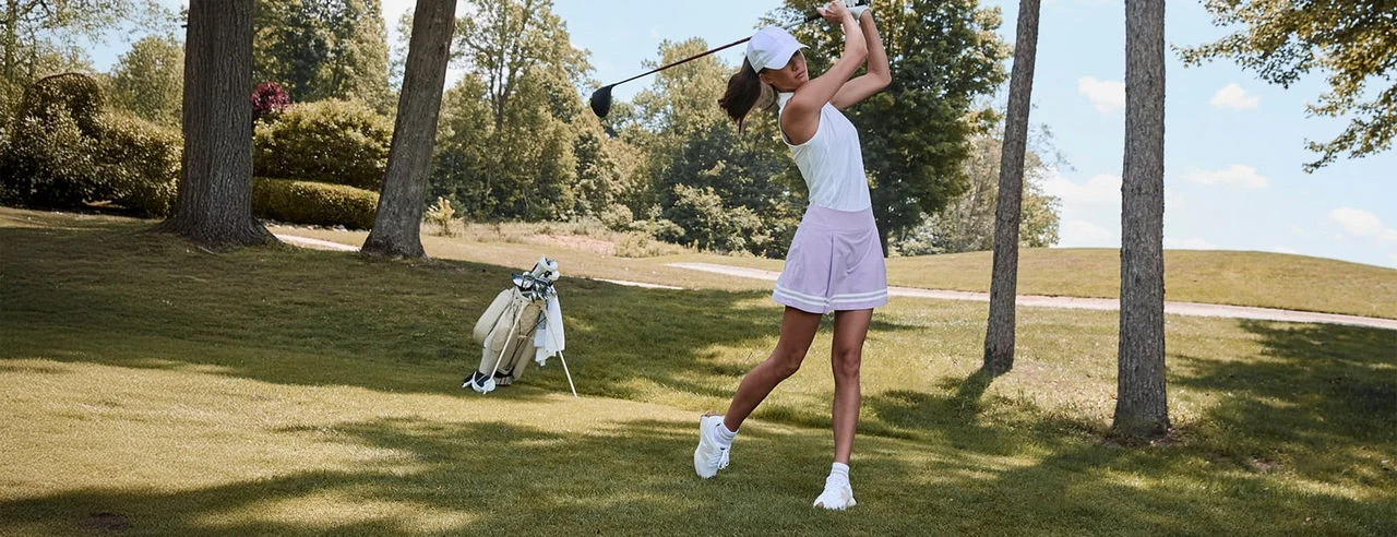 Woman in Calia outfit. 