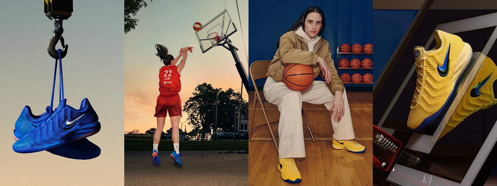 Image collage of Caitlin Clark and product.