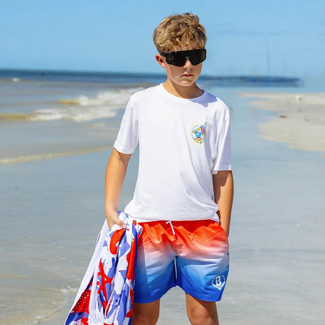 Youth athlete at the beach.