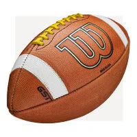 Wilson GST football with white stripes.