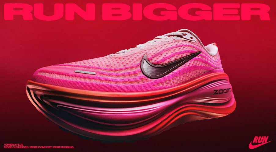 Run Bigger. Nike Vomero shoe.