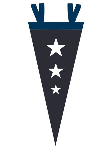 Black pennant flag. 