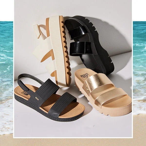 Sandals in various colors.