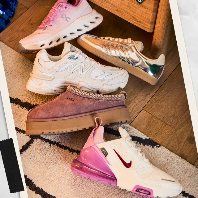 Footwear in studio environment.