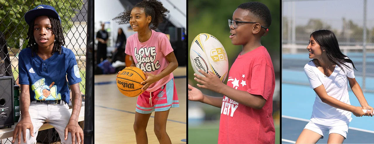Kids playing various sports