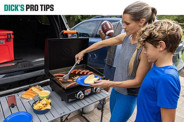 Grilling at tailgate.
