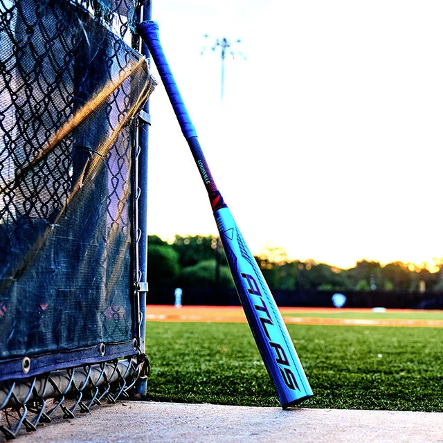 Baseball bat on baseball background.