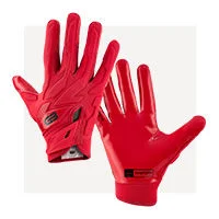 Red sports gloves with textured grip.