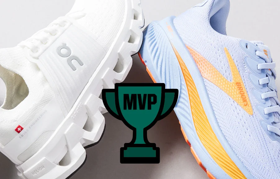 Shoes with MVP icon. 