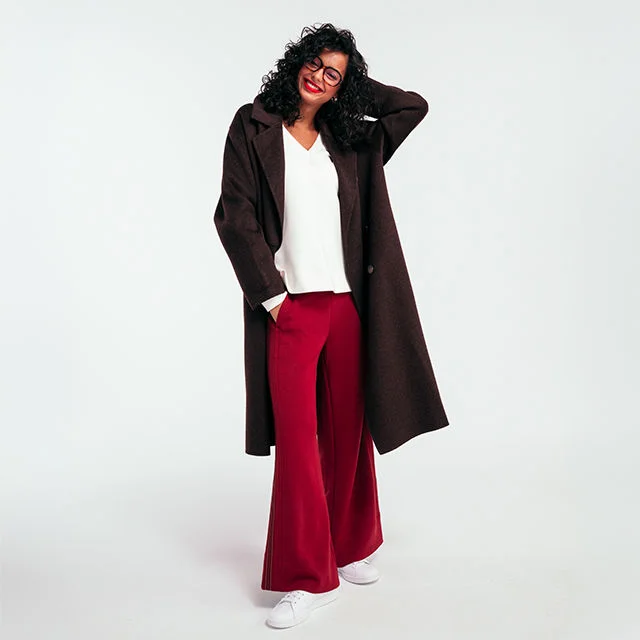 Woman in Calia outfit. 