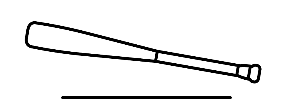 Baseball bat illustration.