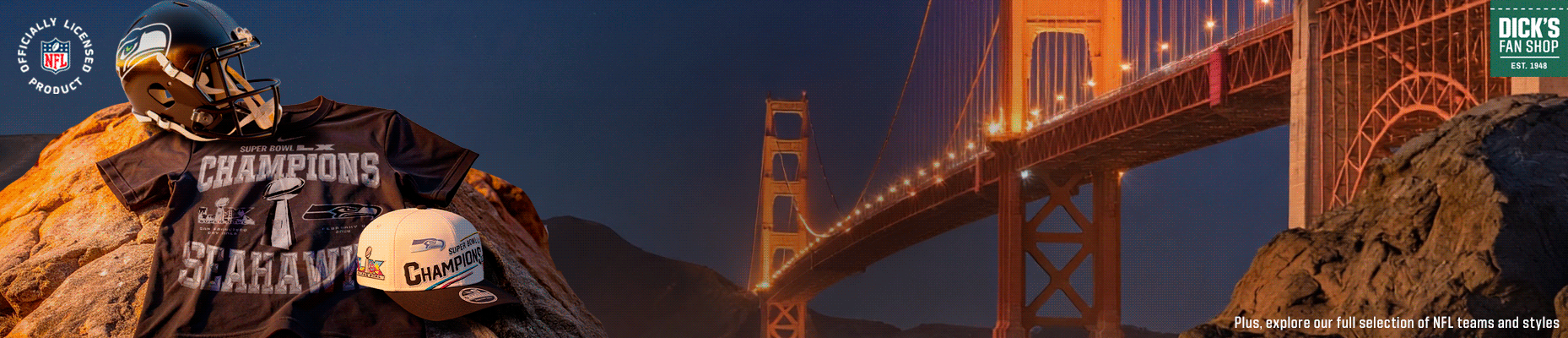 Image shows official championship team gear.