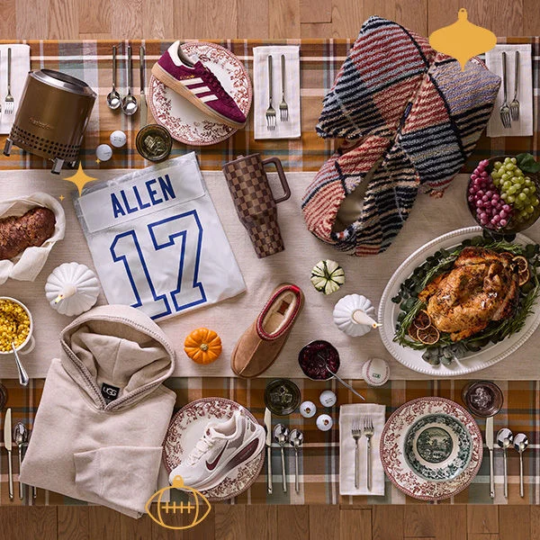 Thanksgiving clothing, shoes and gear.