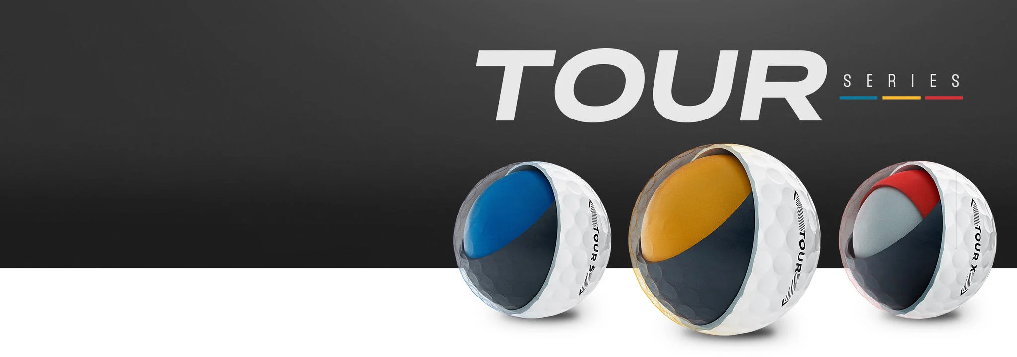 The 2025 lineup of Maxfli Tour golf balls.