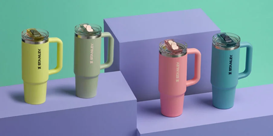 Drinkware in studio environment.