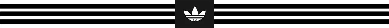 adidas logo on three long stripes. 