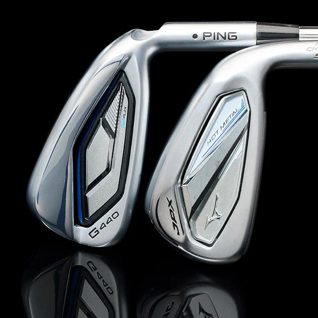 Ping and Mizuno irons.