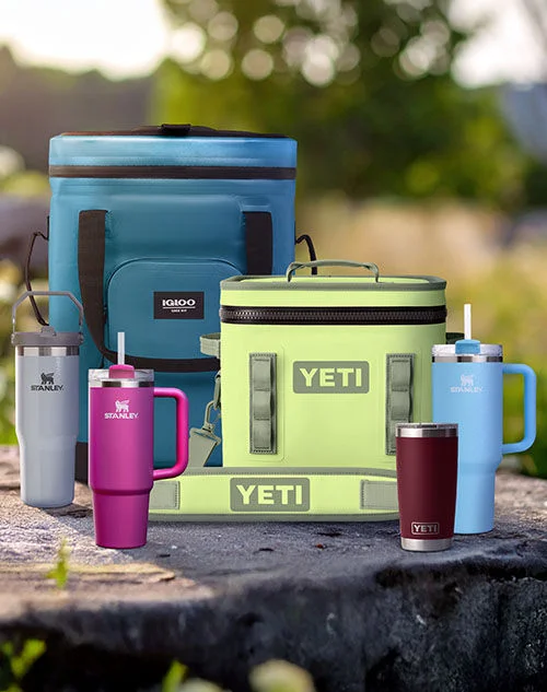 Coolers and drinkware.