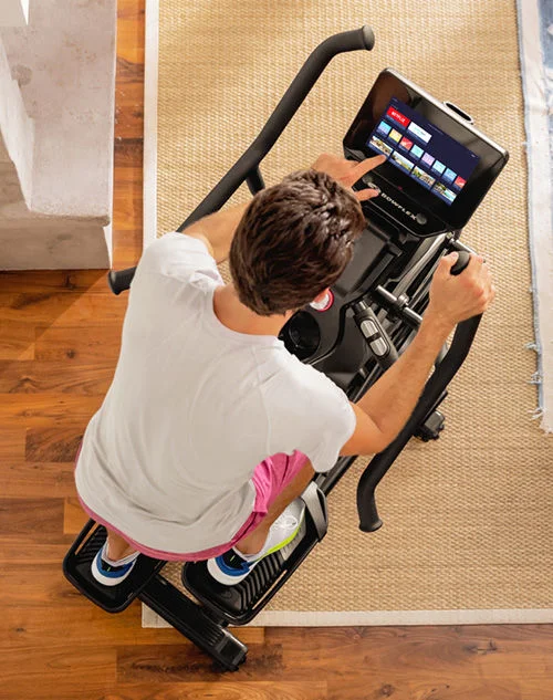 Athlete on max trainer