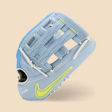 Blue baseball glove.