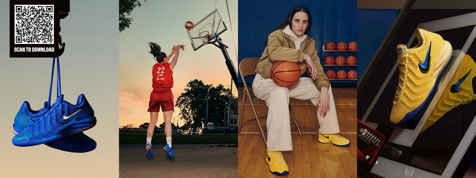 Image collage of Caitlin Clark and product.