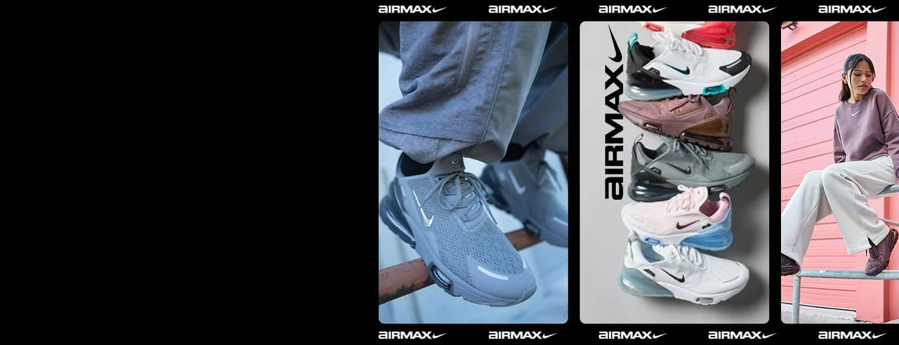 Assorted colors of Nike AirMax shoes. 