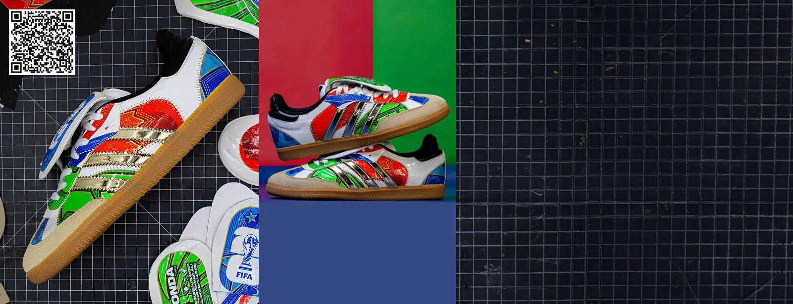 Custom made adidas Sambas. 