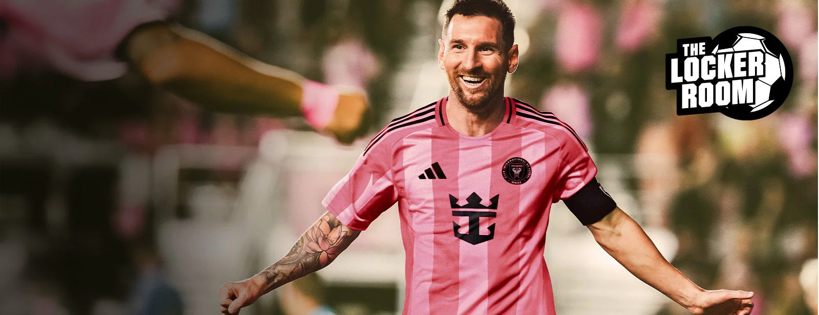 Messi celebrating.