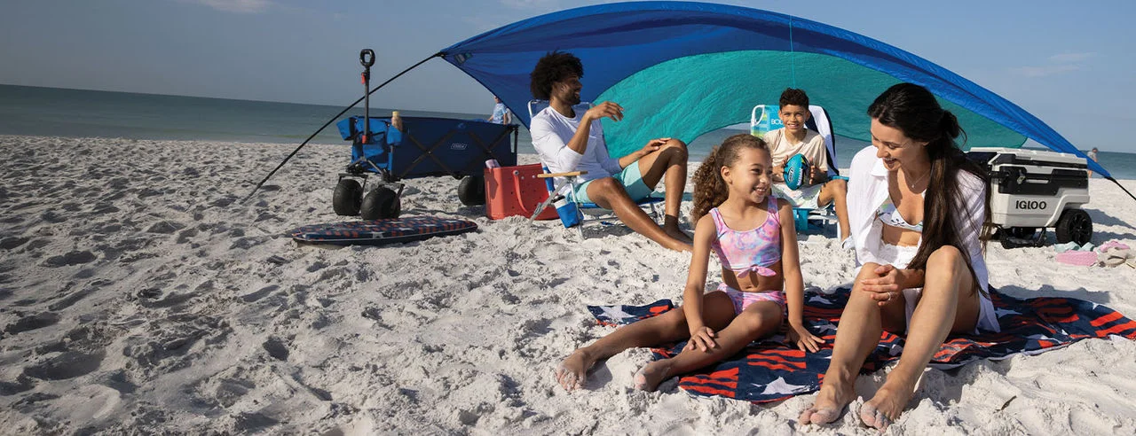 Family at the beach.