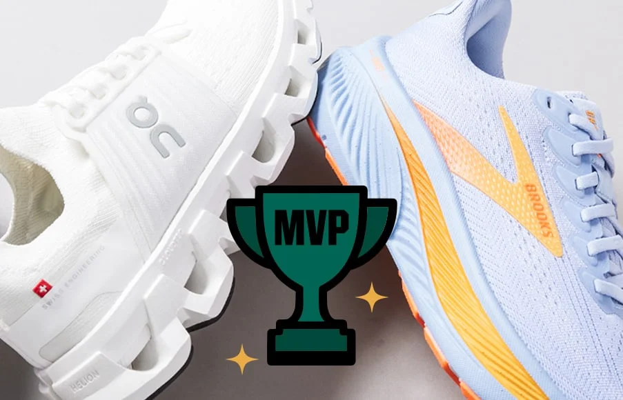 Shoes with MVP icon. 