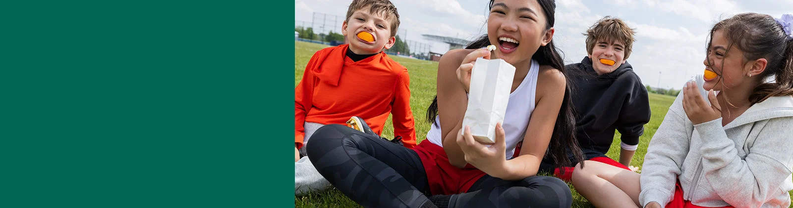 Kids playing sports. 