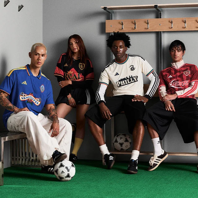 Athletes wearing MLS jerseys.