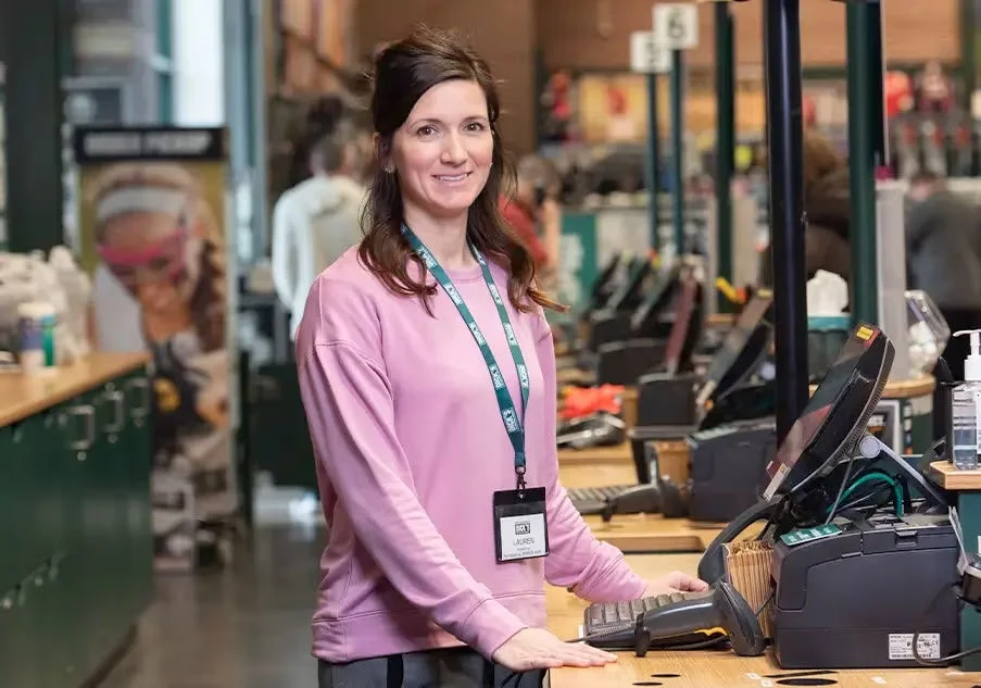 DICK'S teammate working in the store.