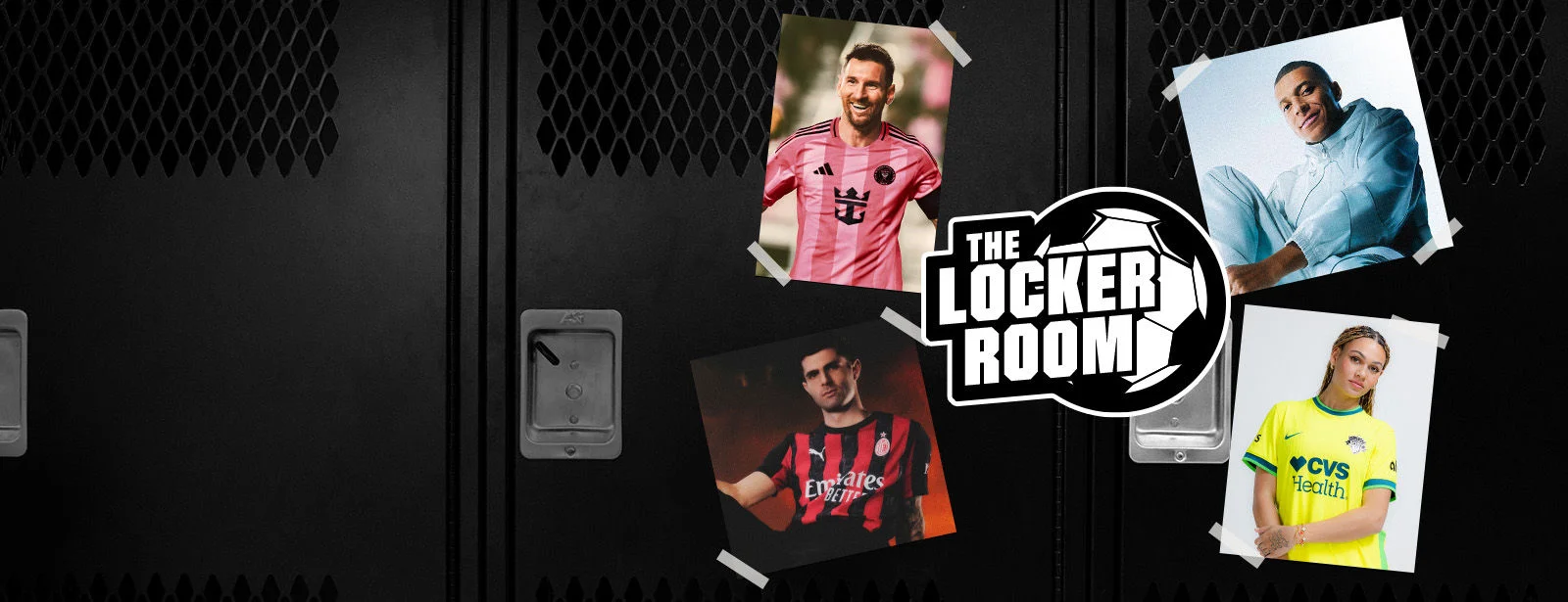 The Locker Room. Player image on locker background.