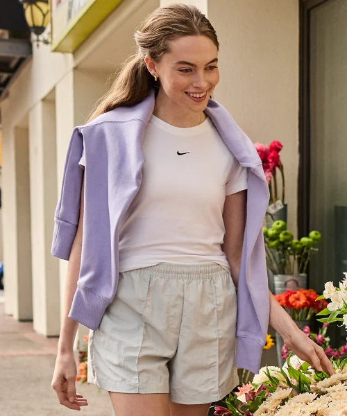 Woman in Nike fleece.