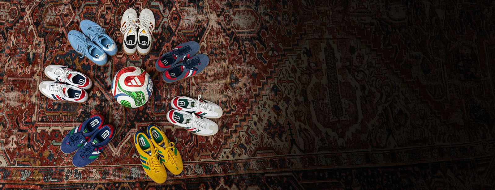 Soccer ball and shoes.