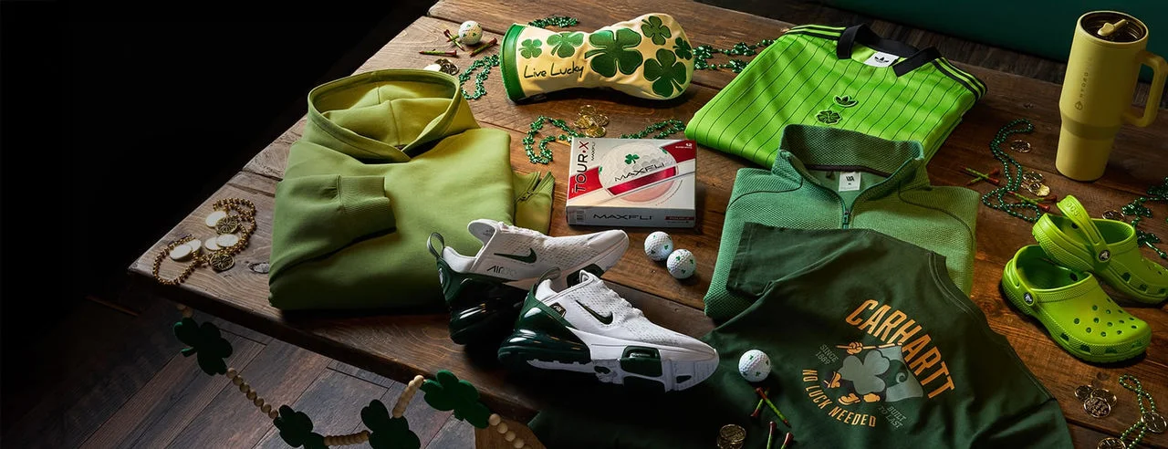 St. Patrick's Day green gear. 