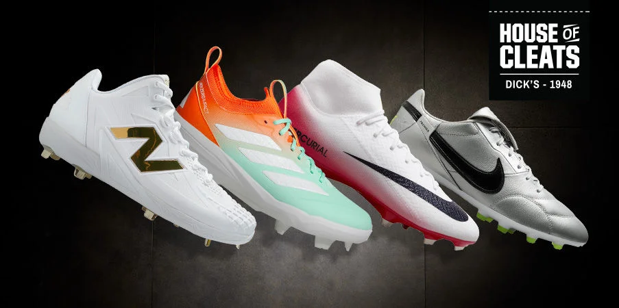 Cleats in studio environment.