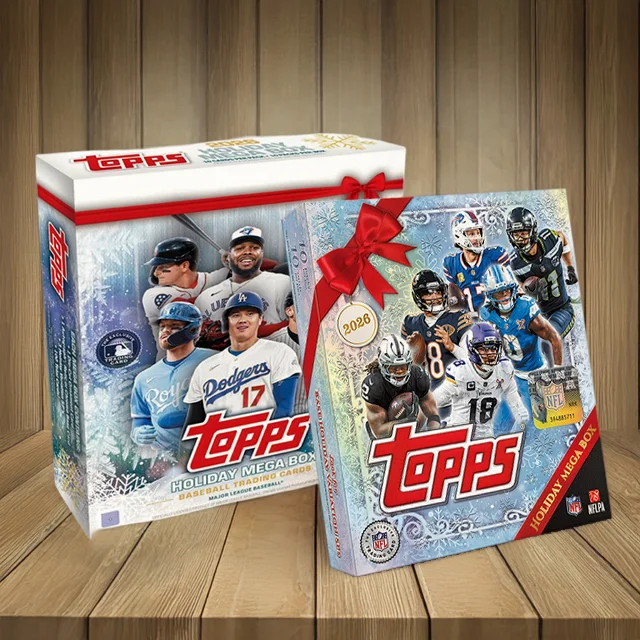 NFL and MLB Topps Holiday trading cards