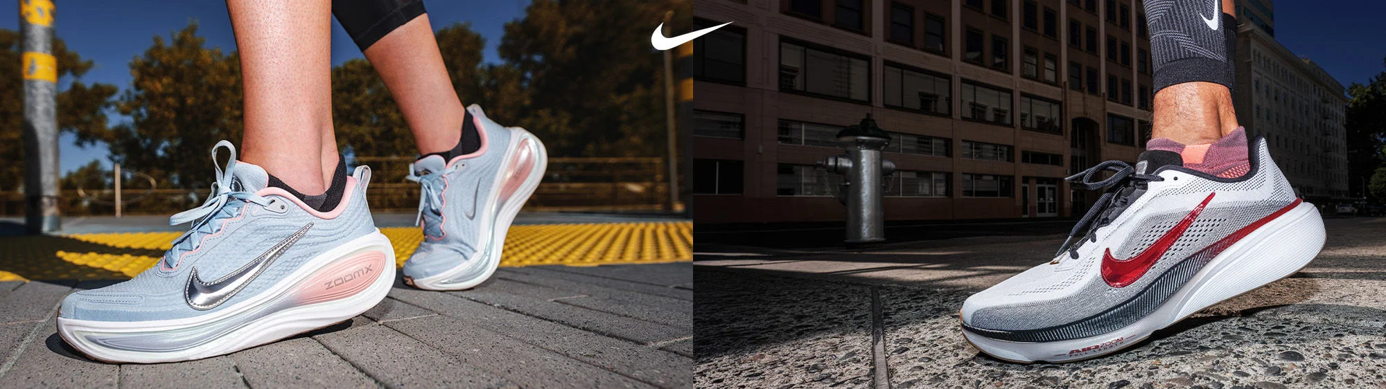 Nike shoes in outdoor environment.