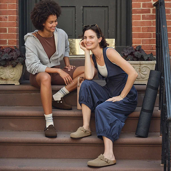 Women's Birkenstock shoe.