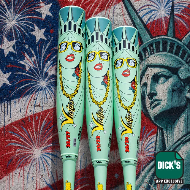 Baseball bats on USA themed background.