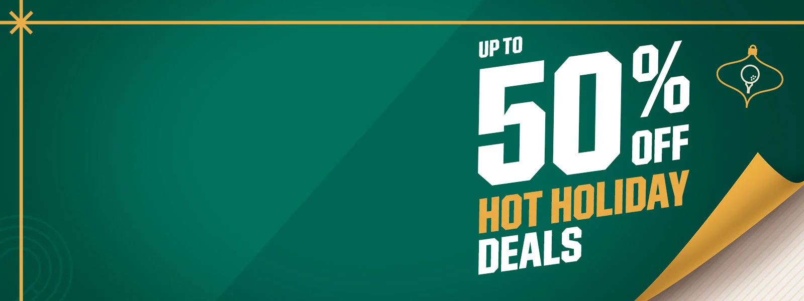 green creative with bells up to 50% off hot holiday deals