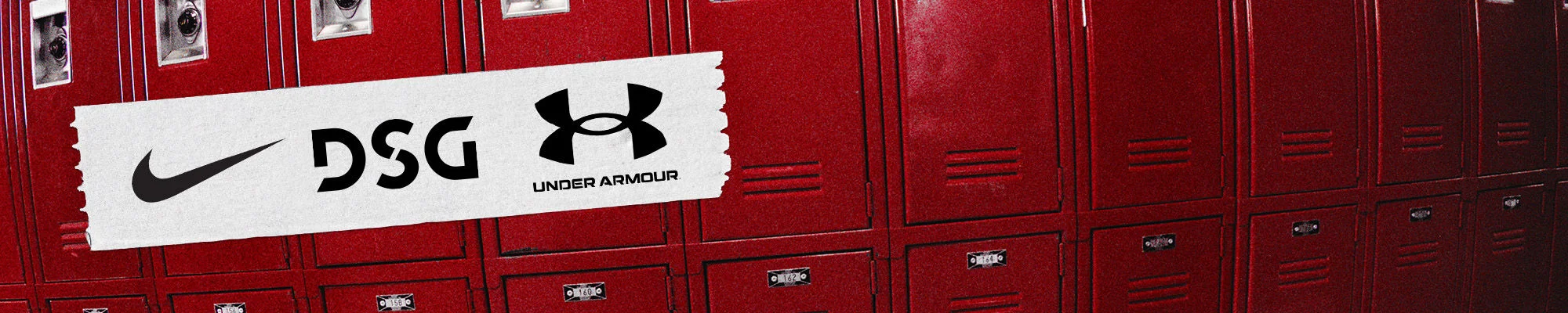 Nike, DSG and Under Armour logos.