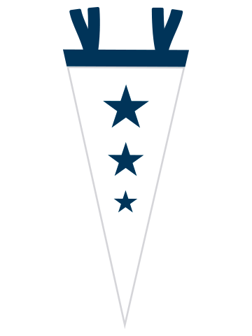 White pennant flag. 