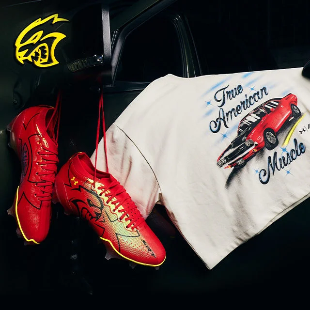 Football cleats in studio.