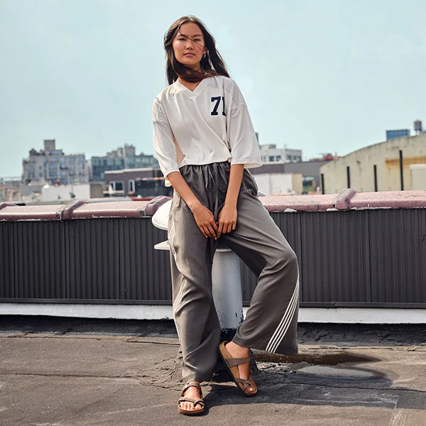 Women's Birkenstock shoe.