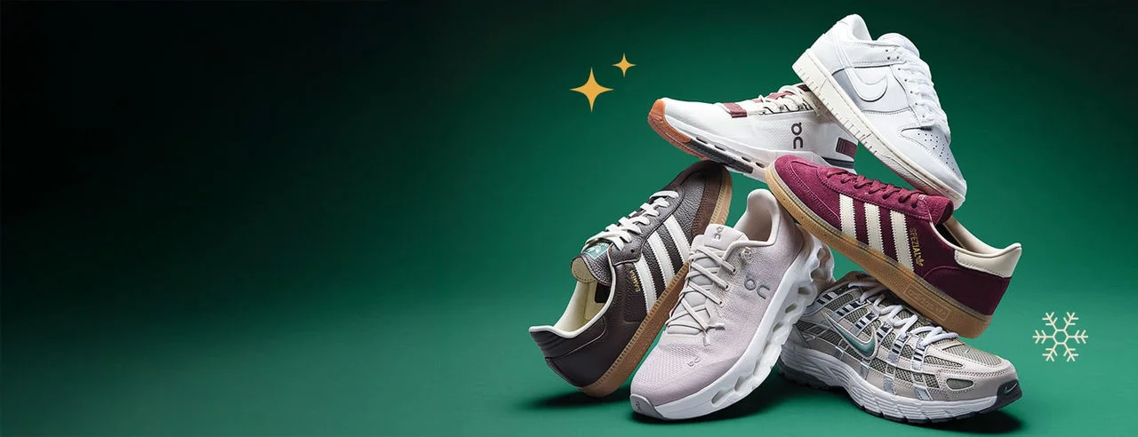 Collection of shoes from top brands. 