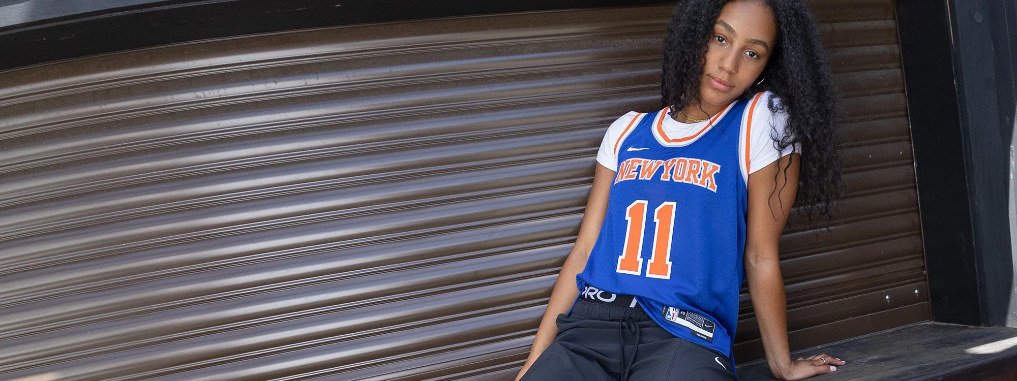 Fan wearing brunson jersey